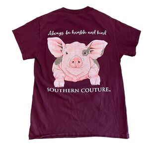 Southern Couture Graphic Pig T Shirt Humble Kind Size Small